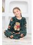 Kız Çocuk Welsoft Kumaş-Göz Bantlı Ayıcık Baskılı Pijama Takımı 12293 4