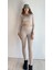 Kadın Uzun Kollu Crop Yüksek Bel Slim Fit Tayt Ikili Takım 1