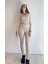 Kadın Uzun Kollu Crop Yüksek Bel Slim Fit Tayt Ikili Takım 2