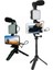 Telefon Tutucu LED Işıklı Kumandalı Mikrofon Telefon Vlog Video Kayıt 4