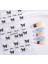 Siyah Beyaz Kurdele Tırnak Süsleme Stickerı Nail Art Süslemeleri 1