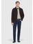 Kahverengi Regular Fit Dik Yaka Casual Örme Mont 2