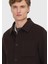 Kahverengi Regular Fit Dik Yaka Casual Örme Mont 4
