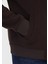 Kahverengi Regular Fit Dik Yaka Casual Örme Mont 5