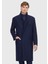 Lacivert Regular Fit Casual Örme Palto 3