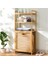 3 Organizer Raflı Ahşap Bambu Çek-Aç Kirli Sepeti 3