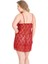 Arias Closet Büyük Beden Kırmızı Kısa Tül Gecelik 2