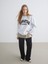 Yeni Sezon Manhattan Nakışlı Oversize Kadın Kalın Sweatshirt 2
