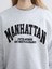 Yeni Sezon Manhattan Nakışlı Oversize Kadın Kalın Sweatshirt 3
