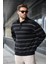 Siyah Çizgili Polo Yaka Erkek Sweatshirt E7172 1