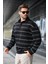 Siyah Çizgili Polo Yaka Erkek Sweatshirt E7172 2