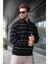 Siyah Çizgili Polo Yaka Erkek Sweatshirt E7172 4