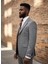 Gri Modern Fit Erkek Takım Elbise | Yelekli 3'lü Kombin 2