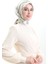 Desenli Jan Jan Eşarp 70315-03 Haki Kahverengi 1