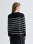 Yeni Sezon Bisiklet Yaka Çizgili Kadın Triko Kazak 4
