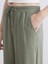 Yeni Sezon Beli Lastikli Dokulu Geniş Paça Kadın Pantolon 3