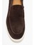 Erkek Düz Taban Loafer Gerçek Süet Deri Mc 21289 Kahverengi 2