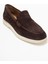 Erkek Düz Taban Loafer Gerçek Süet Deri Mc 21289 Kahverengi 4