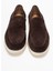 Erkek Düz Taban Loafer Gerçek Süet Deri Mc 21289 Kahverengi 5