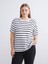 Yeni Sezon Bisiklet Yaka Çizgili Kadın Tişört 2
