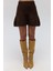 Nordis Volanlı Kahve Triko Mini Etek 3