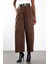 Kahverengi Kemerli Geniş Paça Pantolon 51223 2