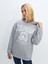 Yeni Sezon Kapüşonlu Baskılı Oversize Kadın Sweatshirt Tunik 1