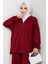 Kapüşonlu Oysho Ikili Takım 1609 - Bordo 5