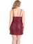 Arias Closet Büyük Beden Bordo Kısa Jakarlı Gecelik 2