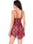 Arias Closet Bordo Kısa Tül Gecelik 3