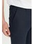 Pamuklu Slim Fit Dar Kesim Armürlü Yan Cepli Casual Pantolon 4