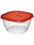 Takealongs Derin Kare Saklama Kabı 5.3 Cup (1,25 L) – 2’li Set, Bpa’sız, Mikrodalga ve Bulaşık Makinesi Uyumlu, Kırmızı Kapaklı 4
