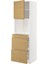 Mikrodalga Fırın Boy Dolabı, Voxtorp Meşe Görünümlü, 60X60X200 Cm, 1 Kapaklı, 3 Çekmeceli 1