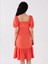Lcw Vision Mercan Kalp Yaka Düz Kısa Kollu Elbise 5