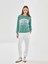 Yeni Sezon Bisiklet Yaka Baskılı Kadın Sweatshirt 2