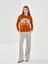 Yeni Sezon Bisiklet Yaka Baskılı Kadın Sweatshirt 2