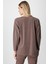 Omzu Düğme Detaylı Bluz Kahve 61394 4