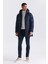Lacivert Comfort Fit Kapüşonlu Tam Dolum Kışlık Mont 6