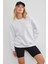 3 Iplik Taşlı Kalp Detaylı Oversize Sweatshirt 1