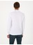 Erkek Beyaz Slim Fit Kıvrılmaz Polo Yaka Basic Pike Sweatshirt 50314048-VR013 5