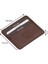 Unisex Süper Slim Para Bölmeli Hakiki Deri Ince Kartlık Cüzdan 6 Bölmeli - Kapuçino 1
