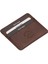 Unisex Süper Slim Para Bölmeli Hakiki Deri Ince Kartlık Cüzdan 6 Bölmeli - Kapuçino 2
