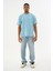 Erkek %100 Organik Pamuklu Yumuşak Dokulu Comfort Fit Bisiklet Yakalı T-Shirt E222 2
