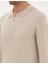 Erkek Kum Melanj Slim Fit Polo Yaka Fermuarlı Basic Triko Kazak 50314191-VR123 7