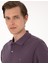 Erkek Mor Slim Fit Kıvrılmaz Polo Yaka Basic Pike Sweatshirt 50314048-VR038 2