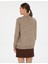Kadın Bej Comfort Fit Polo Yaka Kazak 50317226-VR011 5
