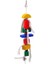 Zilli Renkli Ahşap Kuş Oyuncağı 18 cm 1