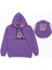 Kız Its Not Me Çift Baskı Kapşonlu Lila Sweatshirt Çocuk 1