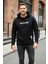 Fern Kapüşonlu Erkek Sweatshirt Siyah 1