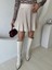 Taş Rengi Şortlu Piliseli Etek 2